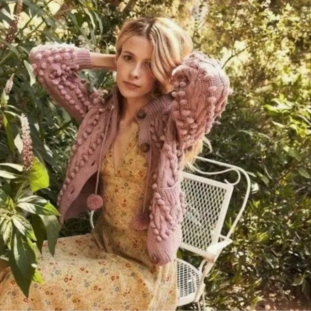 DOEN Pomme Organic Cotton Button Front Cardigan Sweater Size S/XS​